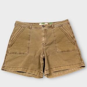 Anthropologie Shorts Women's 32 The Wanderer Khaki Brown Cotton Blend‎ Pockets